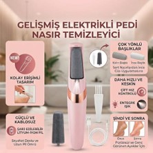 Şarj Edilebilir Elektrikli Törpü Topuk Nasır Temizleyici Ayak Bakım Cihazı 2 Başlıklı LED Işıklı