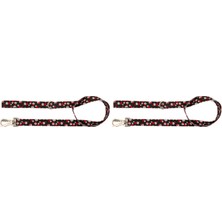 Design Köpek Gezdirme Kayışı – Geri Dönüştürülmüş, Kadifemsi Dokulu, Çift Kilitli Karabina Kanca, 360° Dönüşlü, Dayanıklı & Şık Tasarımı, Kırmızı Pati, Large (2 Paketi)