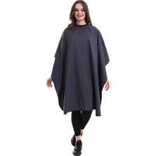 Profesyonel Saç Kesim Önlüğü, Gri, Su Geçirmez Polyester Kumaş, Standart Yetişkin Beden, Modern Çift Taraflı, Üniseks
