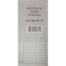Küçük Numaralı Adisyon Fişi 12'li (1 Paket 12 Adet) Turuncu