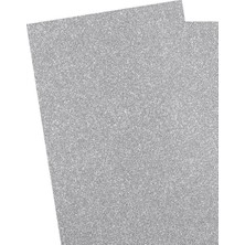 Gümüş Gri Silver Simli Eva 50X70 cm 2 Adet Simli Eva Süngeri Okul Kreş Anasınıfı Elişi Etkinlikleri