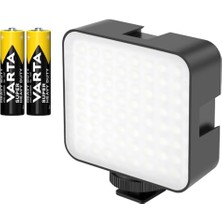 Puluz PU529B Mini Video 64 LED Light Sürekli 6500K Işık Vlog Ürün Youtube Makyaj Vb. Çekimleri Dslr ve Aynasız Fotograf Makinelerine Takılabilir