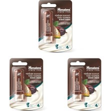 Yoğun Nemlendirici Dudak Kremi, Lip Balm, Kakao Yağı, Hint Yağı, Besleyici, %100 Doğal Renk, Silikon Içermez, 4,5 G (3 Paketi)
