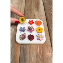 Çiçek Süsleme Set 2 Dokuzlu Silikon Mum Kalıbı