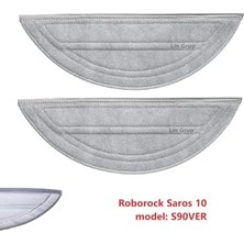 Marmara Avm Robot Süpürge, Roborock Saros 10 Model S90VER Uyumlu Mop Paspas, 2 Adet, Gri