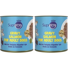 Mini Irk Yetişkin Köpekler Için Soslu ve Somonlu Konserve Mama 200 G (2 Paketi)