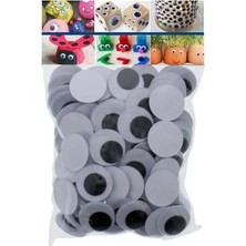 Oynar Göz Siyah 20 mm 50'li 1 Paket Oynayan Göz 20 mm Hobi Tasarım Anasınıfı Kreş Etkinlik Elişi