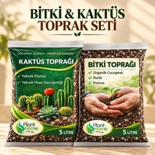 Plant Home Power Mix Bitki ve Kaktüs Toprağı Seti 10 L | Organik Cocopeatli | Salon Bitkileri ve Kaktüsler Için