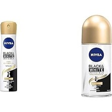 Marmara Avm Kadın Sprey Deodorant Black & White Invisible (150 Ml) ve Kadın Roll On Deodorant Black&white Invisible 50 ml