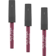 Marmara Avm Likit Ruj, Uzun Süre Kalıcı Kadifemsi Kuruma Yapmayan Mat, Matte Liquid Lipstick 518 Burgundy (3 Paketi)