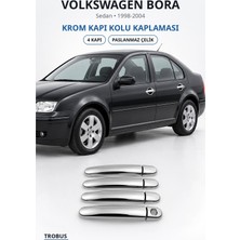 Trobus Volkswagen Bora 1998-2004 Uyumlu Krom Kapı Kolu Kaplaması 4 Kapı Paslanmaz Çelik