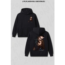 Zoka Wear Edward Bella Twilight Ön Arka Baskılı Kapüşonlu Sweatshirt