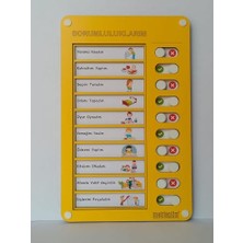 Marmara Avm Eğitici Günlük Rutin Checklist Görev ve Sorumluluk Tablosu (Sarı)