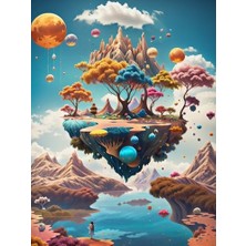 Marmara Avm Hobi Seti — Renkli Baskılı Sayılarla Boyama (Çerçeveli) 50X65 Cm: Gökyüzündeki Ağaç