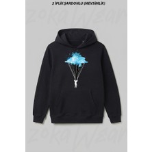 Zoka Wear Yamac Parasutu - Paragliding Baski2 Ön Baskılı Kapüşonlu Sweatshirt