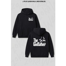 Zoka Wear Logo Film Baba The Godfather Ön Arka Baskılı Kapüşonlu Sweatshirt