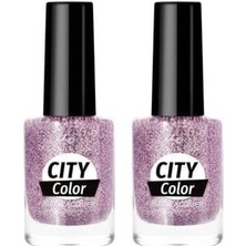 Kadıoğlu Ticaret City Color Nail Lacquer Glitter Oje (No: 102) 2'li Set