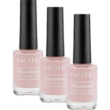 Kadıoğlu Ticaret Cosmetics Nail Flawless Oje 62 Rose Shell, Pembe (3 Paketi)