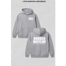 Zoka Wear Dunder Mifflin Paper Company The Office Dizi Ön Arka Baskılı Kapüşonlu Sweatshirt