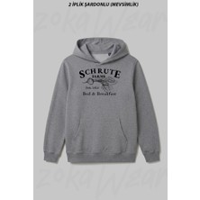 Zoka Wear Schrute Farms Dwight Schrute The Office Dizi Ön Baskılı Kapüşonlu Sweatshirt