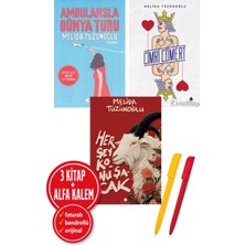 April Yayıncılık Alfa Kalem+ Melida Tüzünoğlu 3 Kitap Set (Her Şey Konuşacak+Cimri Cömert+Ambulansla Dünya Turu)