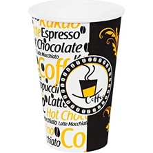 Kadıoğlu Ticaret 12 Oz Desenli Kalın Karton Bardak, 300 ml Kağıt Bardak Latte ve Mocha Kahve Için 80 Adet (300, Mililitre)