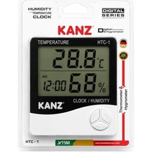 Kadıoğlu Ticaret Kanz Htc-1 Dijital Termometre ve Nem Ölçer, Saat, Alarm, Takvim ve Hafıza Özellikli
