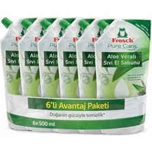 Kadıoğlu Ticaret Aloe Vera Sıvı El Sabunu 500 ml X6 Avantaj Paketi – Nemlendirici Hassas Cilt Bakımı