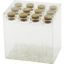 Kadıoğlu Ticaret Boş Tüp Cam Şişe - 20 ml - Mantar Kapak
