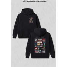 Zoka Wear Friends Central Perk Dizi Ön Arka Baskılı Kapüşonlu Sweatshirt