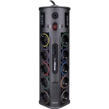 Trendexa Priz — S-Link 10'lu Parcbeny Serisi Swv-Prz 100 Prizhive 3m 1860 Joule 1.5 mm 1 USB 1 Typec 2.1A/5V 16A 250V 3680W 10'lu Akım Korumalı