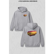 Zoka Wear Ispanya - Spain Bayragi Ön Arka Baskılı Kapüşonlu Sweatshirt