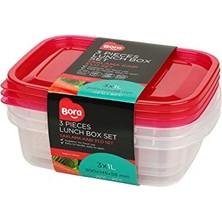 Trendexa Saklama Kabı, Bora, Oval Sığ 3'lü Set, 1 L