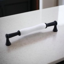 Trendexa Dolap, Anav Porselen Kulp 160 mm Mobilya Çekmece Mutfak Dolabı Kapak Kulpları Kulb Kulpu Siyah