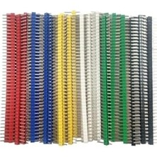 Trendexa Erkek Header Seti — Alkatronik 30 Adet 40 Pin 6 Renkli 2.54 mm Kırılabilir