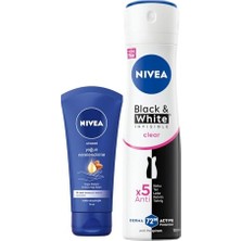 Trendexa Yoğun Nemlendirici El Kremi 75 ml + Kadın Sprey Deodorant Black&white Invisible Clear 150 ml