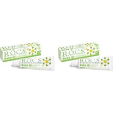 Trendexa Baby 0-3 Yaş Papatya Özlü Florürsüz Bebek Diş Macunu (1 x 45 G) (2 Paketi)