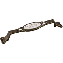 Trendexa Dolap, Palmira Eskitme Antik Sarı Metal Kulp (128 mm - 12.8 Cm) Mobilya Mutfak Çekmece Kulpu Kulbu Kulpları