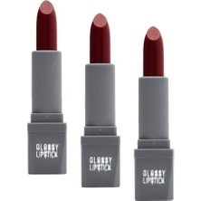 Trendexa Ruj, Uzun Süre Kalıcı Yoğun Renk Veren Nemlendirici Parlak, Glossy Lipstick 324 Raspberry Marmalade (3 Paketi)