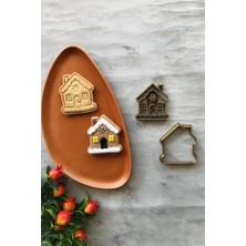 Trendexa Gold Kar Taneli Ev Hamur Şekillendirici, Kurabiye Kalıbı, Seramik Kalıbı, 7x8 cm