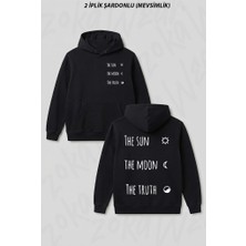 Zoka Wear The Sun The Moon The Truth Dizi Teen Wolf Ön Arka Baskılı Kapüşonlu Sweatshirt