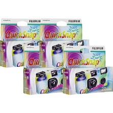 Trendexa Fuji Quicksnap Flaşlı Tek Kullanımlık Kamera, Film Malzemesi X-Tra 400 Asa, 27 Çekim Için, 4 Adet