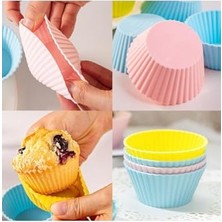 Trendexa Ckm Silikon 6'lı Muffin Kek Kalıbı Pembe