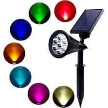 Trendexa 2 Adet 7 W Solar Güneş Enerjili Kazıklı Çim Armatür Amber Rgb CT-7310