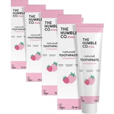Trendexa Diş Macunu, Toothpaste Kids Strawberry 75 ml Çocuklar Için Çilek Aromalı Doğal, 75 Ml, Tatlı Çilek Aromalı Diş Macunu - Nazik, Güvenli ve Etkili (4 Paketi)