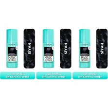 Trendexa Kapatıcı, Magic Retouch Beyaz Dipleri, Sprey 75 ml - Siyah (3 Paketi)