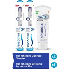 Trendexa Hızlı Rahatlama Beyazlatıcı Diş Macunu 75 ml + Hızlı Rahatlama Diş Fırçası Soft 2'li Paket
