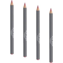 Trendexa Dudak Kalemi, Uzun Süre Kalıcı Dağılma Yapmayan Nemlendirici, Lipliner Pencil Light Pink (4 Paketi)