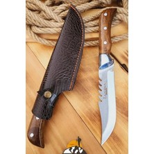 Trendexa Ceviz Sap Outdoor Kamp Bıçağı Çakısı Piknik Bıçak Çakı Mutfak Şef Bıçağı Kılıflı Kmp-01