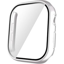 Trendexa Apple Watch 11 42 mm ile Uyumlu Önü Kapalı Ekran Korumalı Sert Rubber Kılıf - FC015 (Gümüş)